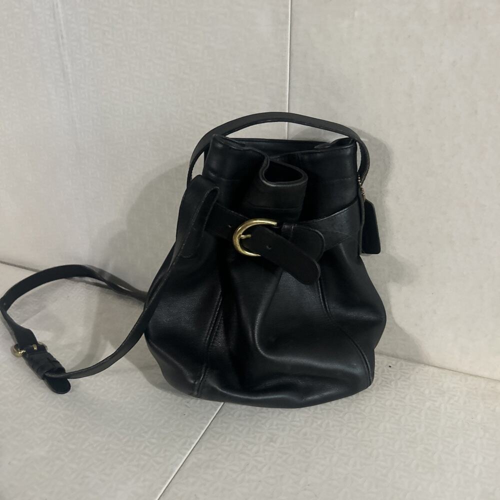 Coach Vintage Soho Belted Pouch 4156 Black Leather Crossbody Bag
